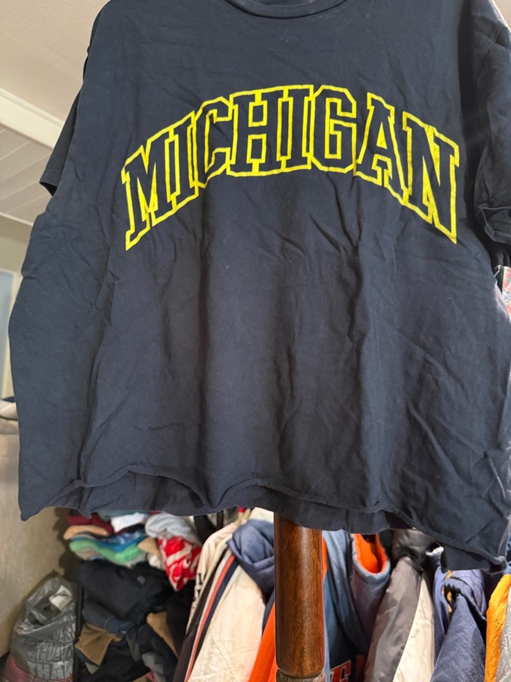 Michigan Navy Blue Crop Top - Picture 2 of 3